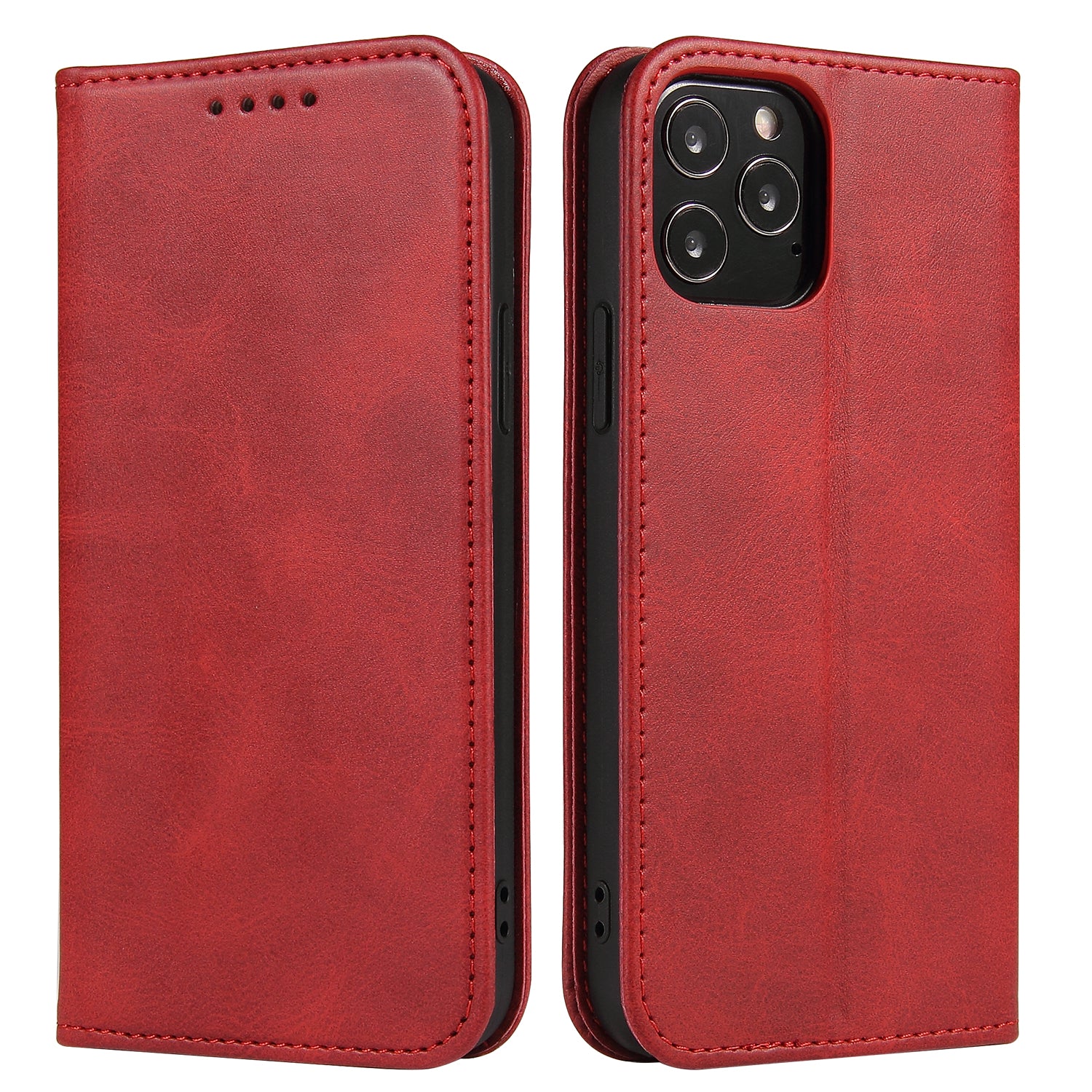 Calf Texture Leather Cover for iPhone 12 Pro Max 6.7 inch Magnetic Stand Phone Case Wallet Calf Texture Leather Cover for iPhone 12 Pro Max 6.7 inch Magnetic Stand Phone Case Wallet